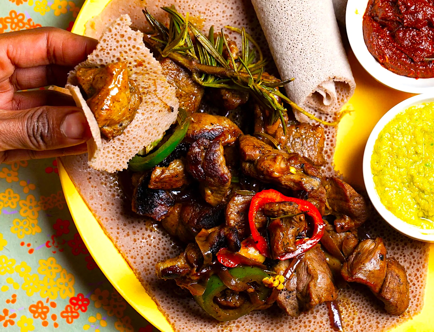 Injera with Tibs